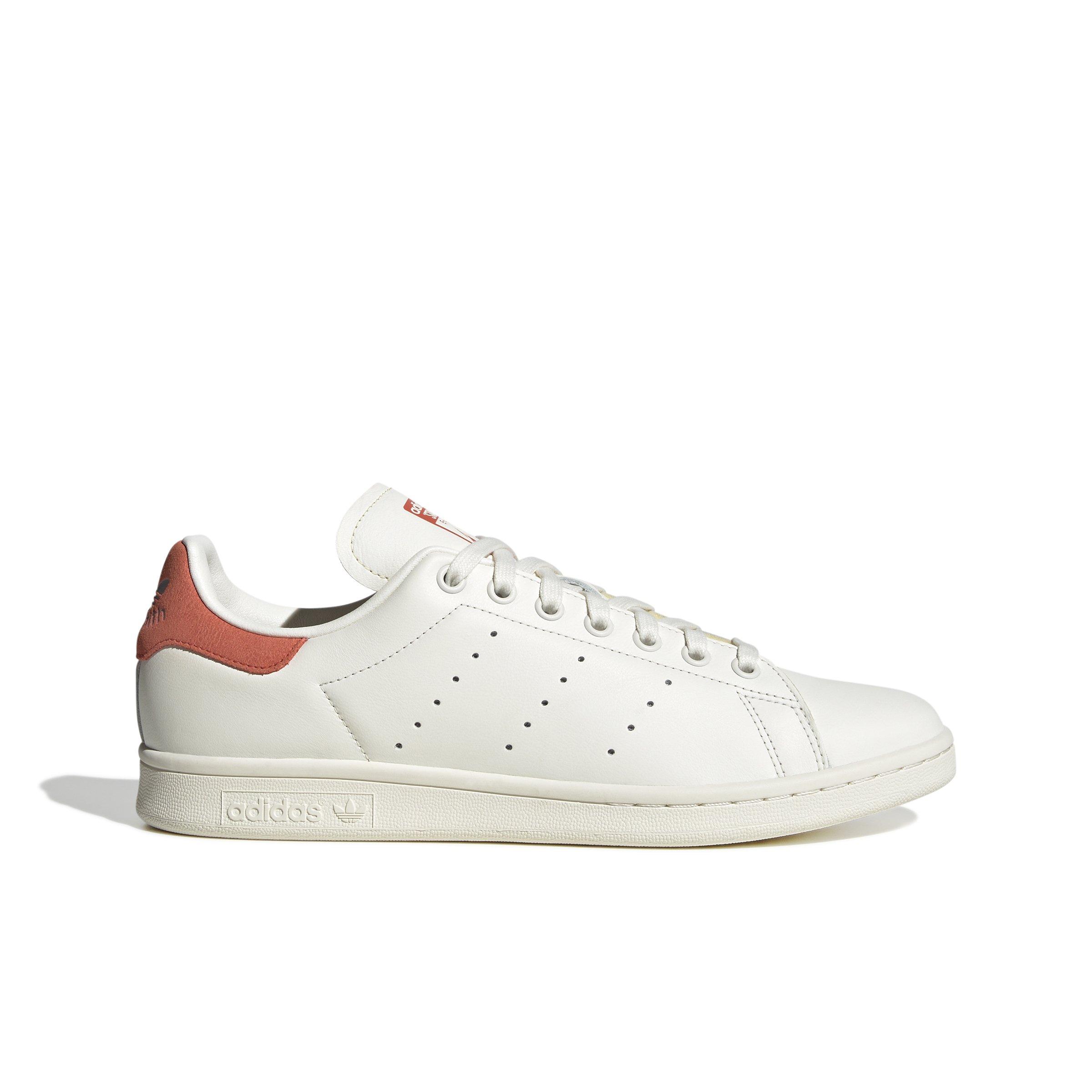 adidas Originals Stan Smith Core White Off White Pre Red Grade School Boys Shoe Hibbett